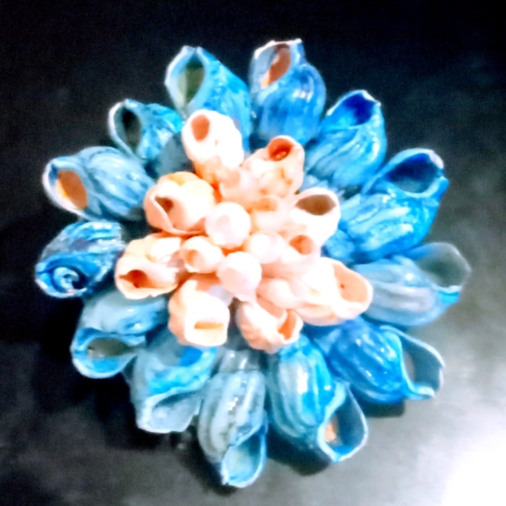 HANDCRAFTED SHELL BROOCH